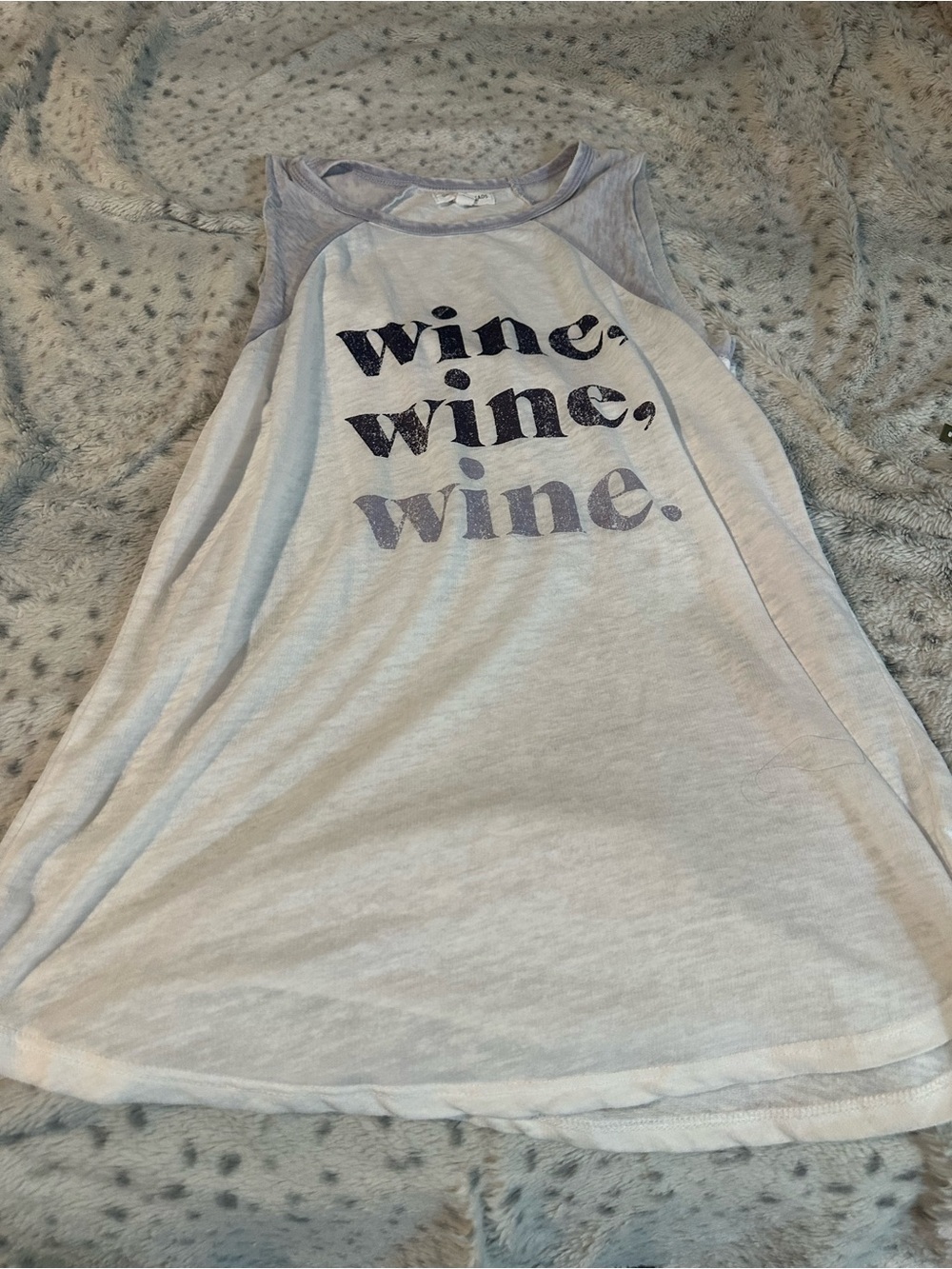 Grayson Threads White Tank Top with Purple Graphic